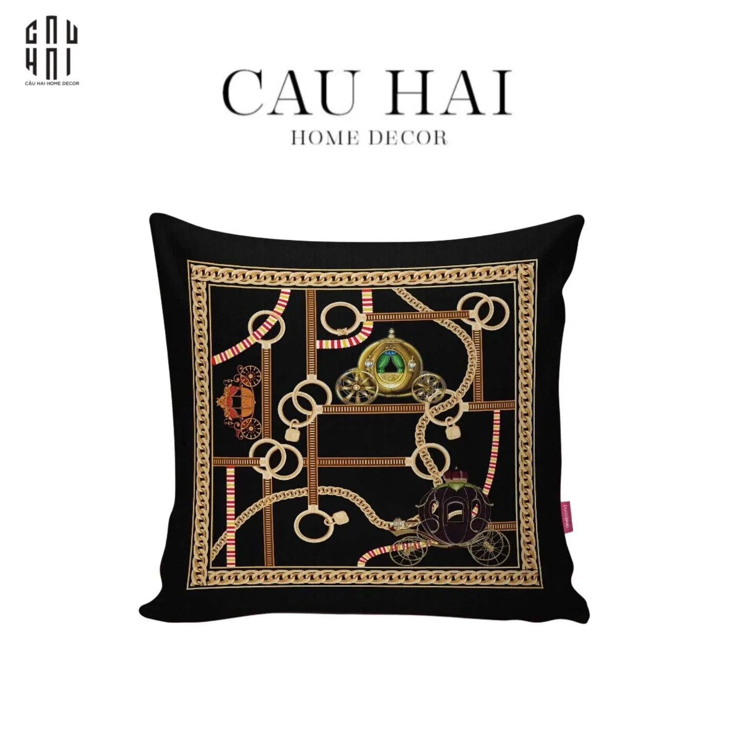Vỏ Gối Nhung Braided Leather 45.-VỎ GỐI-CẬU HAI HOME DECOR