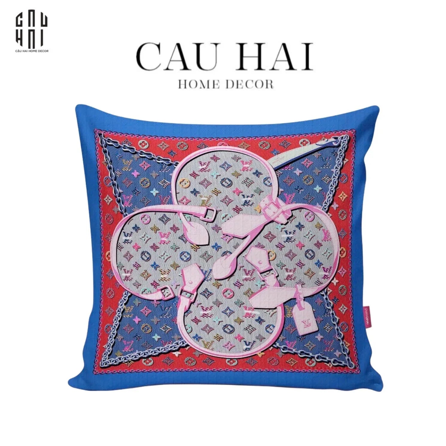 Vỏ Gối Nhung Bubblegram 45.-VỎ GỐI-CẬU HAI HOME DECOR