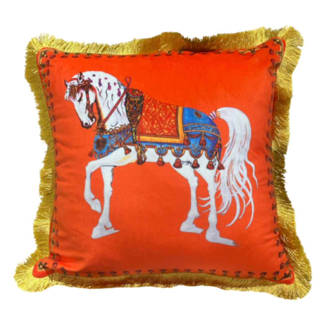 Vỏ Gối Nhung Cao Cấp Amber De Cheval 45x45 - Cậu Hai Home Decor