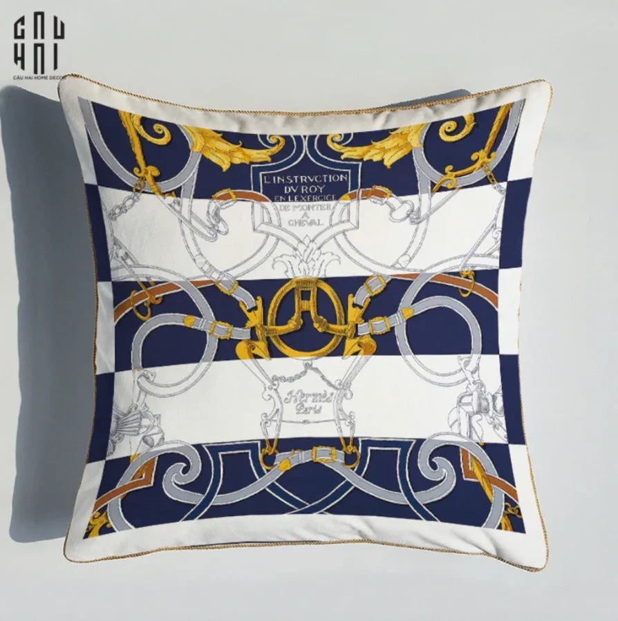 Vỏ Gối Nhung Cao Cấp Bayadere 45.-VỎ GỐI-CẬU HAI HOME DECOR