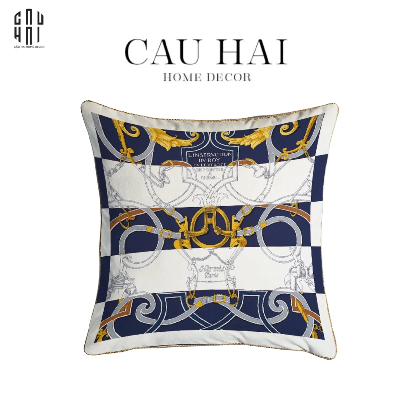 Vỏ Gối Nhung Cao Cấp Bayadere 45.-VỎ GỐI-CẬU HAI HOME DECOR