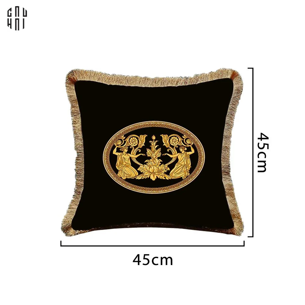 Vỏ Gối Nhung Cao Cấp Haute Noir 45.-VỎ GỐI-CẬU HAI HOME DECOR