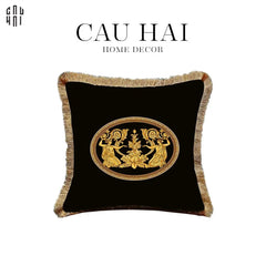 Vỏ Gối Nhung Cao Cấp Haute Noir 45.-VỎ GỐI-CẬU HAI HOME DECOR