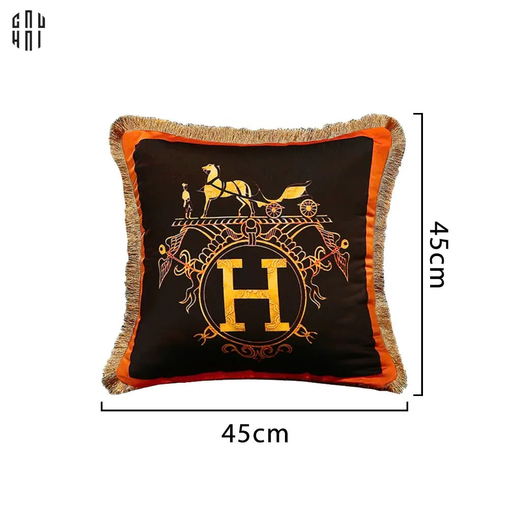 Vỏ Gối Nhung Cao Cấp Noir Heritage 45.-VỎ GỐI-CẬU HAI HOME DECOR