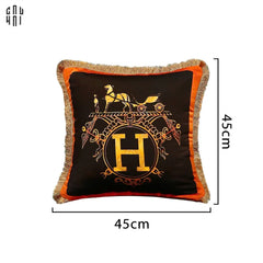 Vỏ Gối Nhung Cao Cấp Noir Heritage 45.-VỎ GỐI-CẬU HAI HOME DECOR