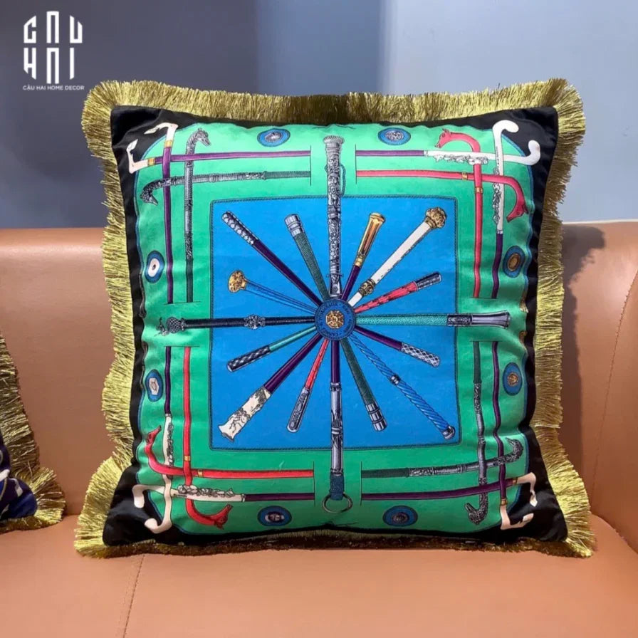 Vỏ Gối Nhung Cavalier En Fête 45.-VỎ GỐI-CẬU HAI HOME DECOR