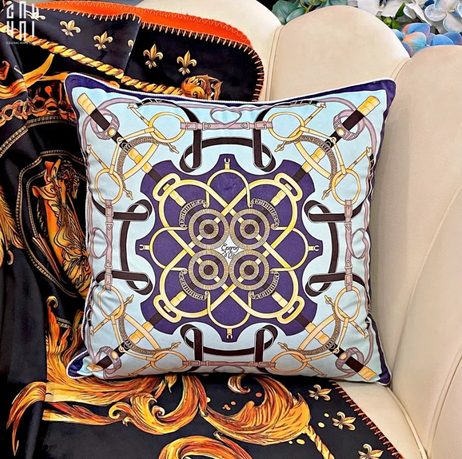 Vỏ Gối Nhung Eperon D'Or . - Azure 45-VỎ GỐI-CẬU HAI HOME DECOR