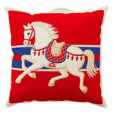 Vỏ Gối Nhung Équestre Crimson Rouge Cheval de Bataille 45-VỎ GỐI-CẬU HAI HOME DECOR-CẬU HAI HOME DECOR