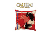 Vỏ Gối Nhung Équestre Les Quatre Chevaux de Bataille 45-VỎ GỐI-CẬU HAI HOME DECOR