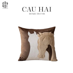 Vỏ Gối Nhung Équestre Victorious Stallion 45-VỎ GỐI-CẬU HAI HOME DECOR