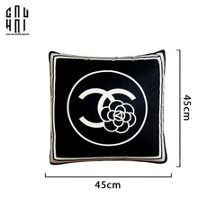 Vỏ Gối Nhung Floral Camelia 45.-VỎ GỐI-CẬU HAI HOME DECOR