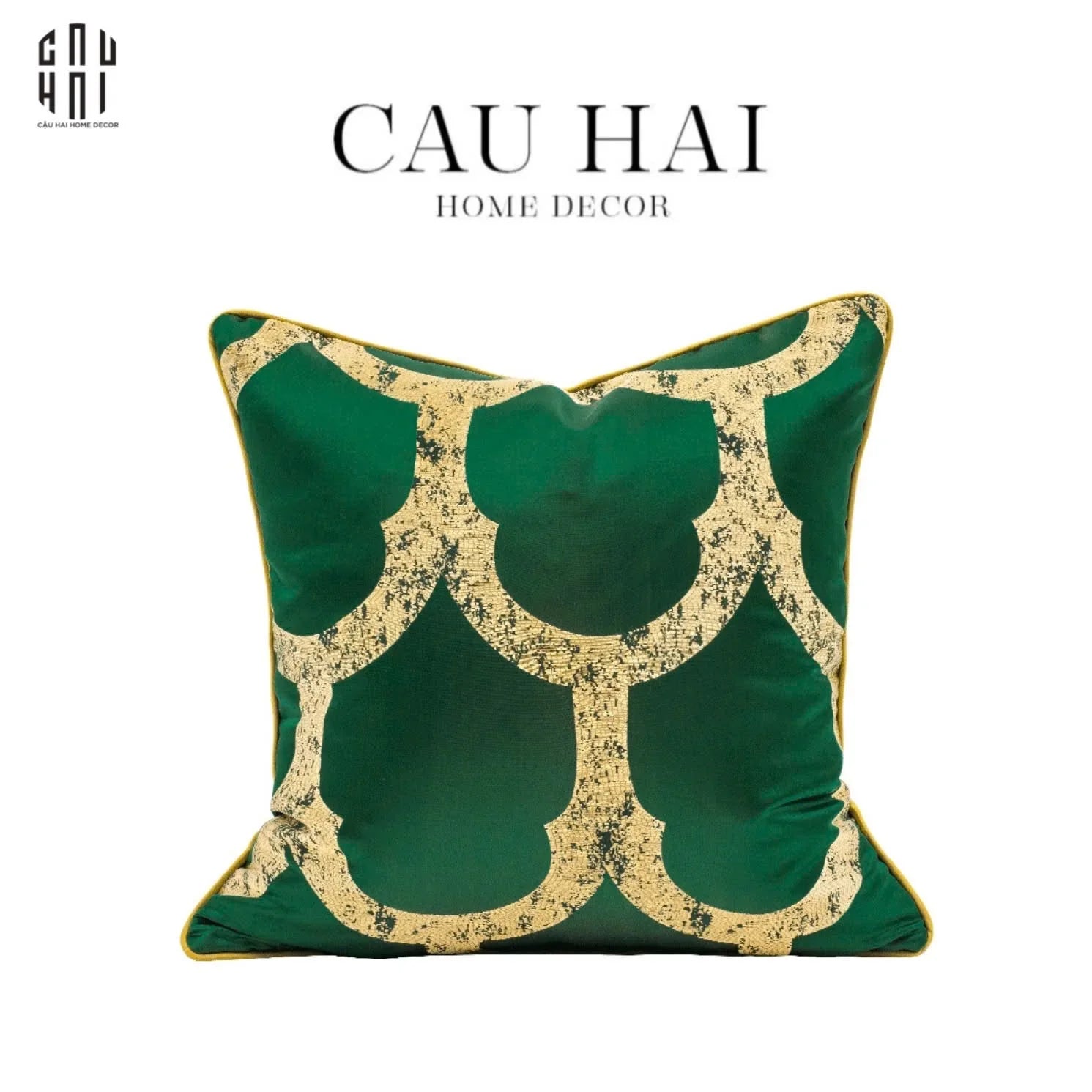 Vỏ Gối Nhung Hoạ Tiết Thêu Mystic Emerald 45-VỎ GỐI-CẬU HAI HOME DECOR