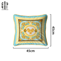 Vỏ Gối Nhung La Coupe Des Dieux - Bleu 45.-VỎ GỐI-CẬU HAI HOME DECOR