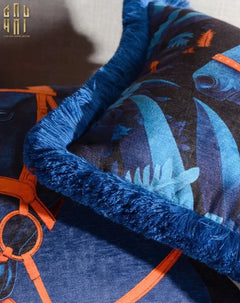 Vỏ Gối Nhung Marine Stallion - Fringe Edge-VỎ GỐI-CẬU HAI HOME DECOR