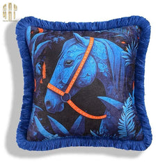 Vỏ Gối Nhung Marine Stallion - Fringe Edge-VỎ GỐI-CẬU HAI HOME DECOR