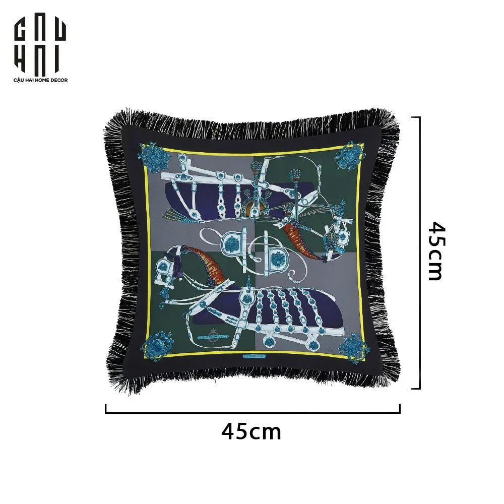 Vỏ Gối Nhung Phantom Cavalier 45.-VỎ GỐI-CẬU HAI HOME DECOR