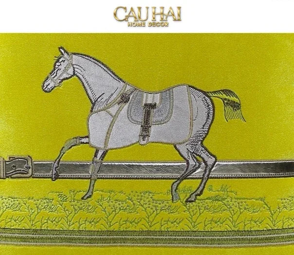 Vỏ Gối Nhung Thêu Cheval Blanc Serendipity 45-VỎ GỐI-CẬU HAI HOME DECOR