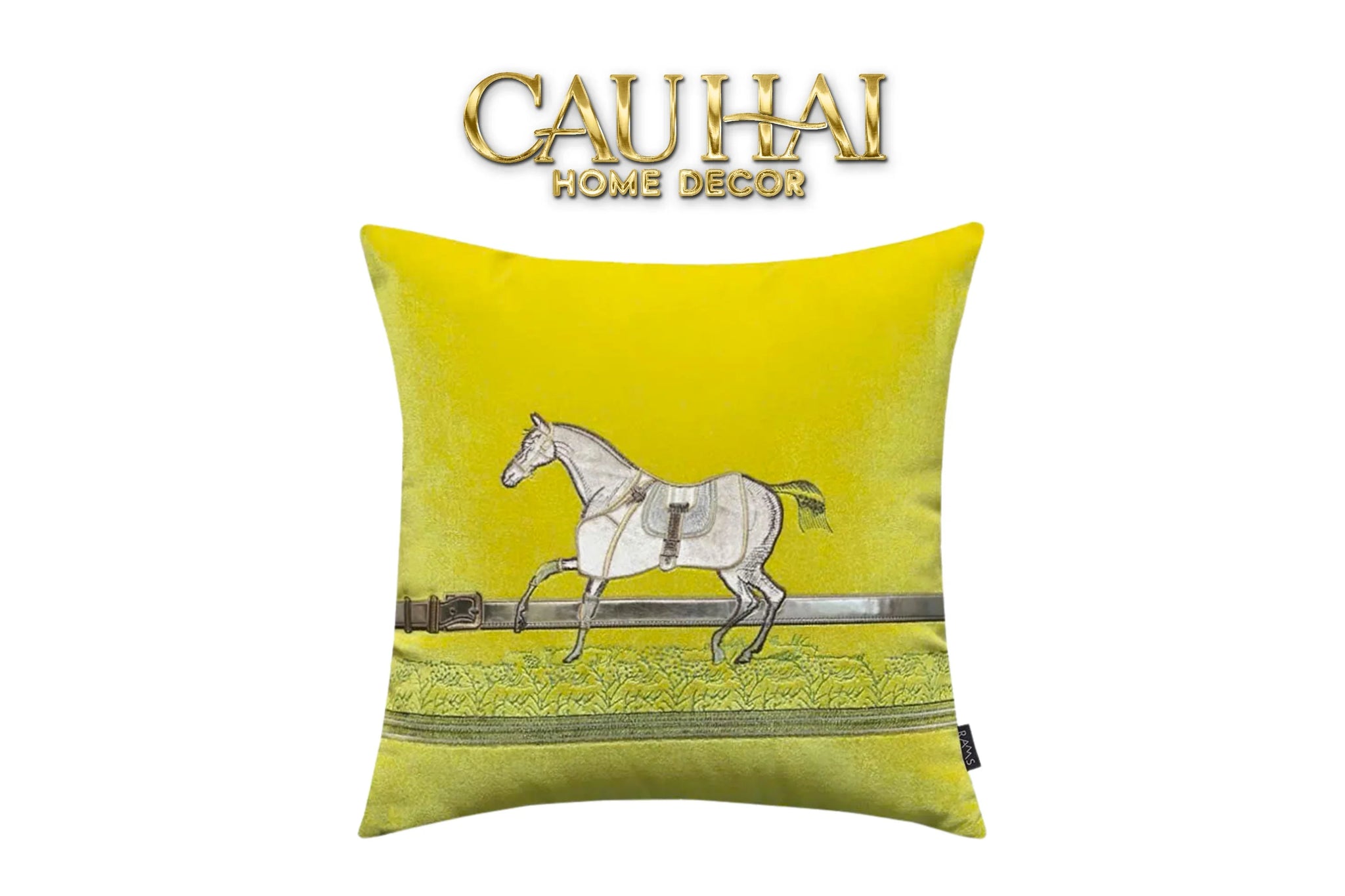 Vỏ Gối Nhung Thêu Cheval Blanc Serendipity 45-VỎ GỐI-CẬU HAI HOME DECOR