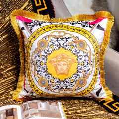 Vỏ Gối Nhung V Class Medusa Head Printed - White 45.-VỎ GỐI-CẬU HAI HOME DECOR