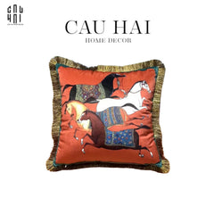 Vỏ Gối Running Steed 45. - Orange-VỎ GỐI-CẬU HAI HOME DECOR