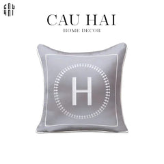Vỏ Gối Sofa Lụa Helion - Gray 45.-VỎ GỐI-CẬU HAI HOME DECOR