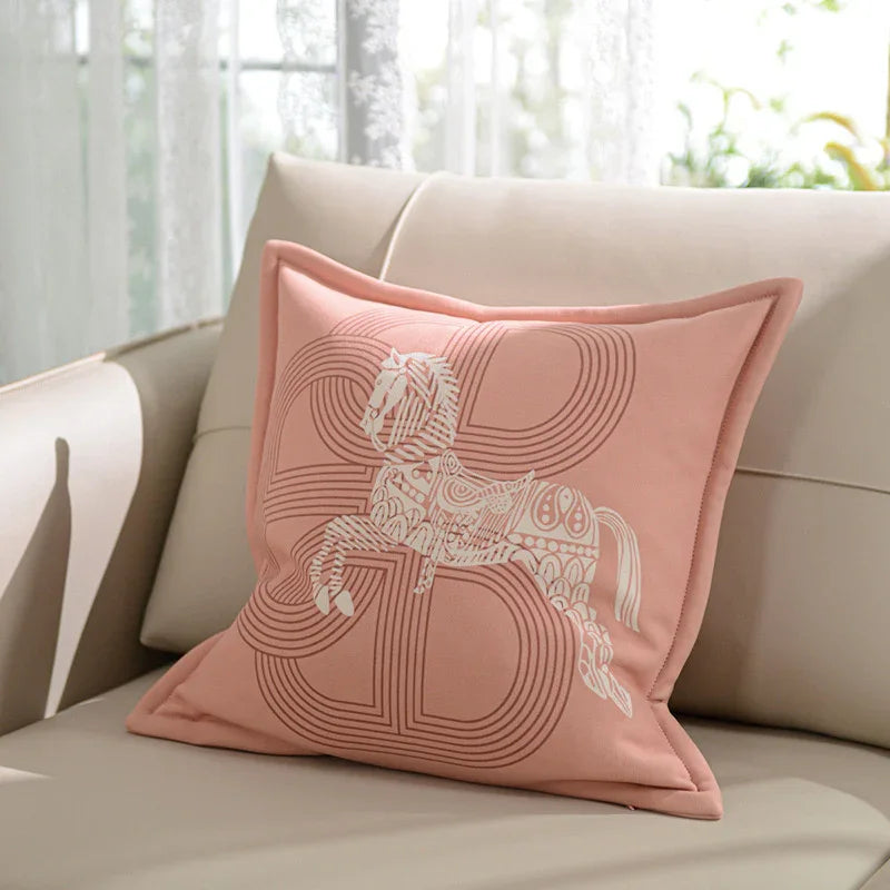 Vỏ Gối Sofa Nhung Randall Cheval - Light Pink 50x50-VỎ GỐI-CẬU HAI HOME DECOR