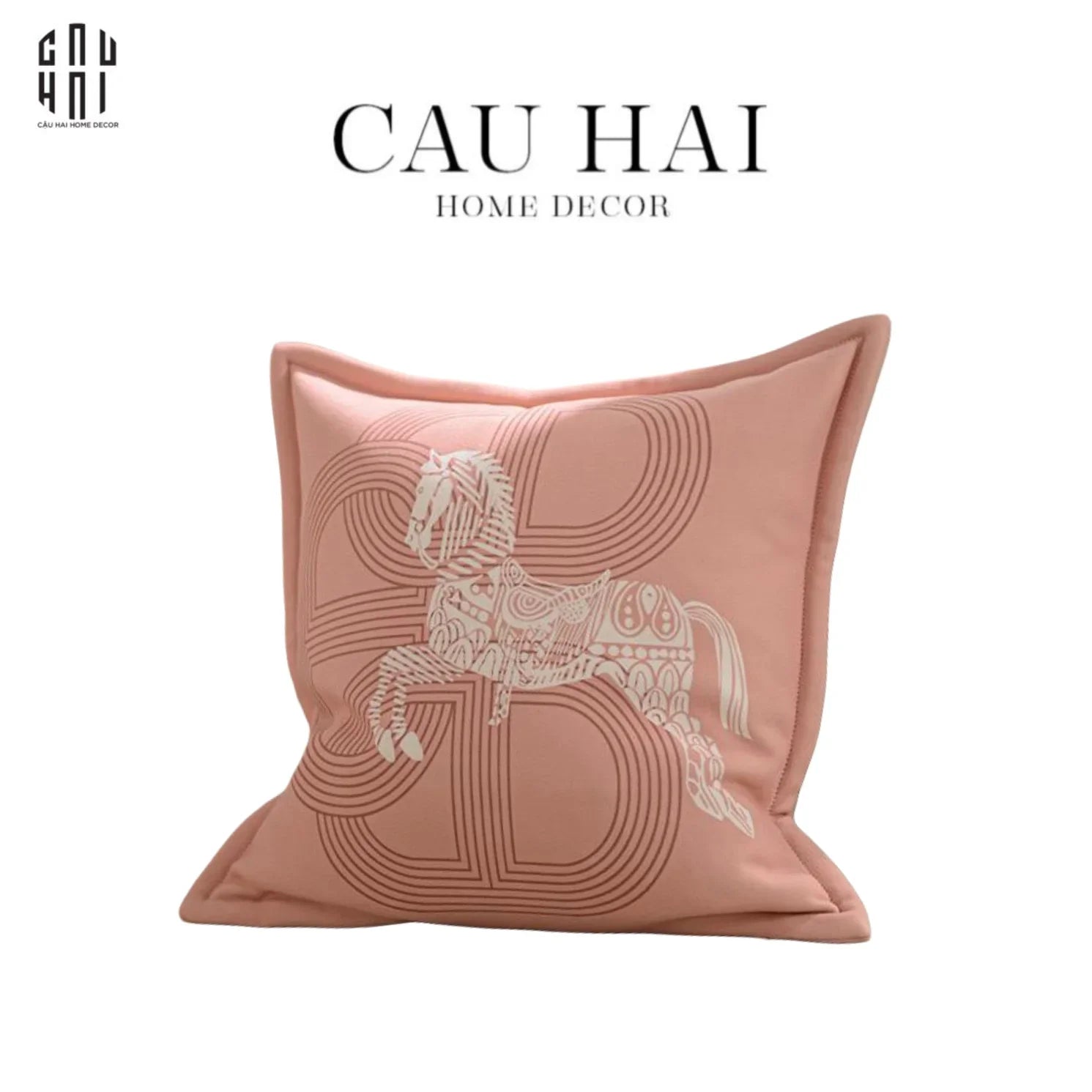 Vỏ Gối Sofa Nhung Randall Cheval - Light Pink 50x50-VỎ GỐI-CẬU HAI HOME DECOR