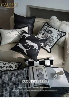 Vỏ Gối Sofa Sợi Vải Canvas Panthera 45.-VỎ GỐI-CẬU HAI HOME DECOR