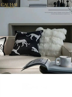 Vỏ Gối Sofa Sợi Vải Canvas Panthera 45.-VỎ GỐI-CẬU HAI HOME DECOR