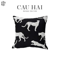 Vỏ Gối Sofa Sợi Vải Canvas Panthera 45.-VỎ GỐI-CẬU HAI HOME DECOR