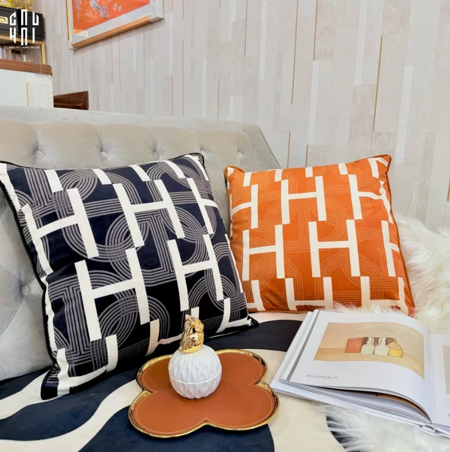 Vỏ Gối Wabi Sabi Signature H Class - Orange H 45-VỎ GỐI-CẬU HAI HOME DECOR