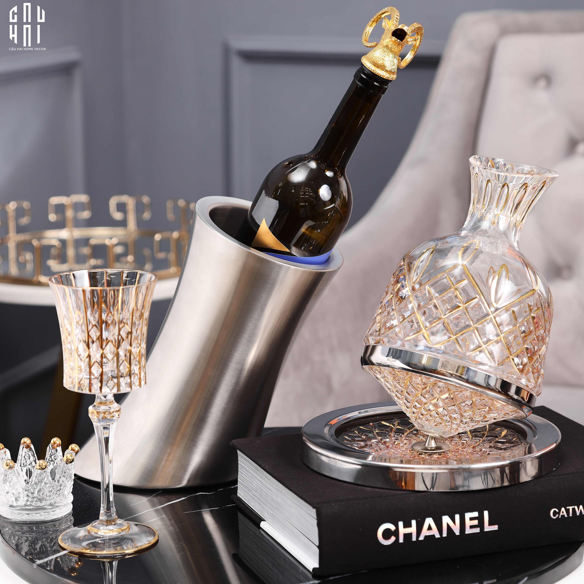 Vòi Rót Liquor - Golden Elk Pourer Wine Spout-Nắp đồ uống thay thế-CẬU HAI HOME DECOR