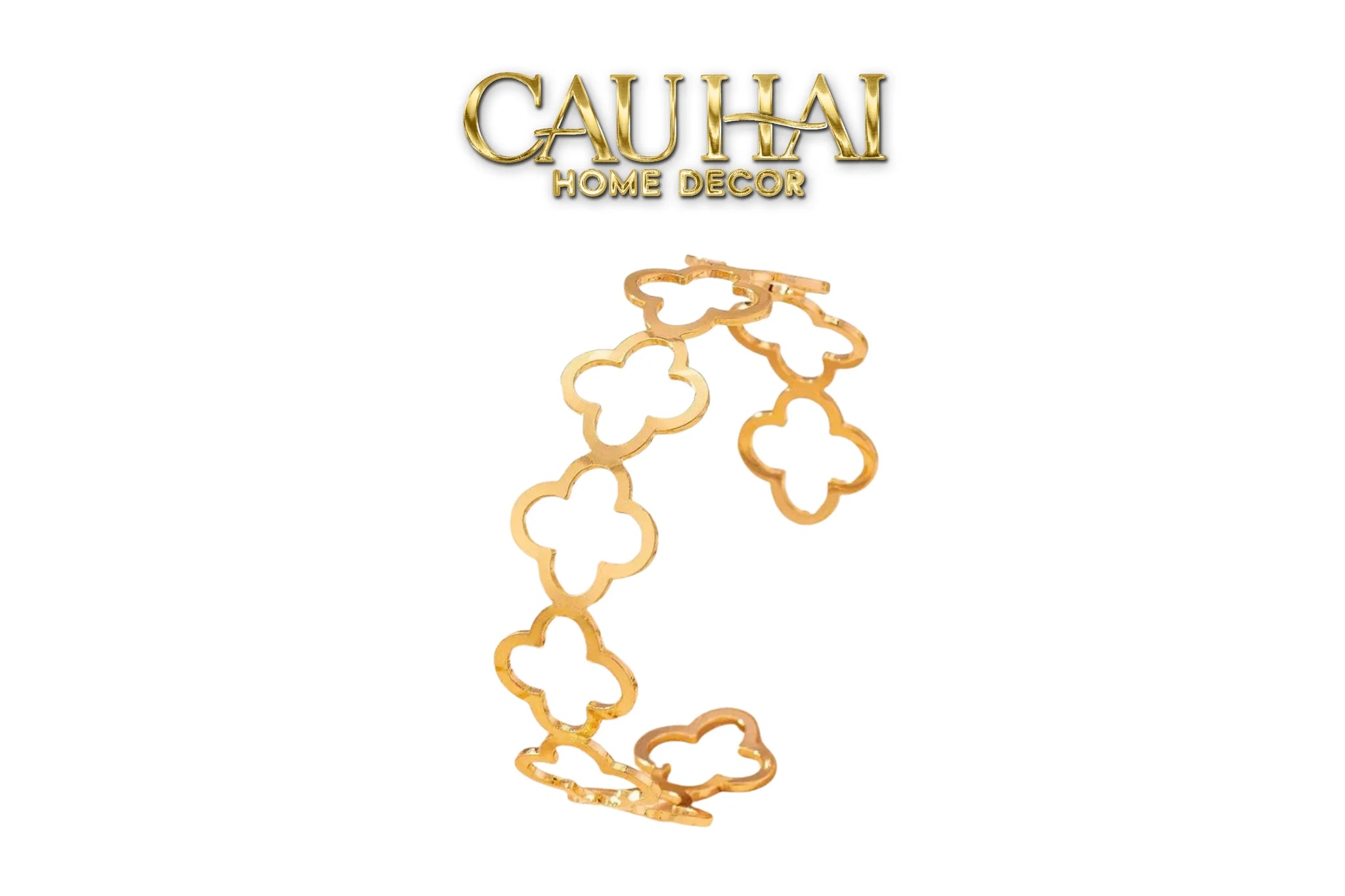 Vòng Khăn Ăn - Napkin Ring Clover Fleur Monogram Quatrefoil-VÒNG KHĂN ĂN-CẬU HAI HOME DECOR