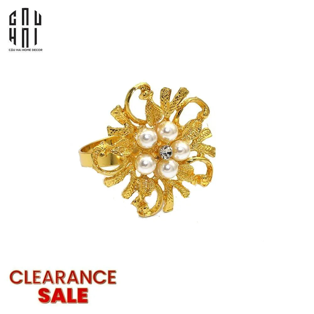 Vòng Khăn Ăn - Napkin Ring Golden Pearl-VÒNG KHĂN ĂN-CẬU HAI HOME DECOR