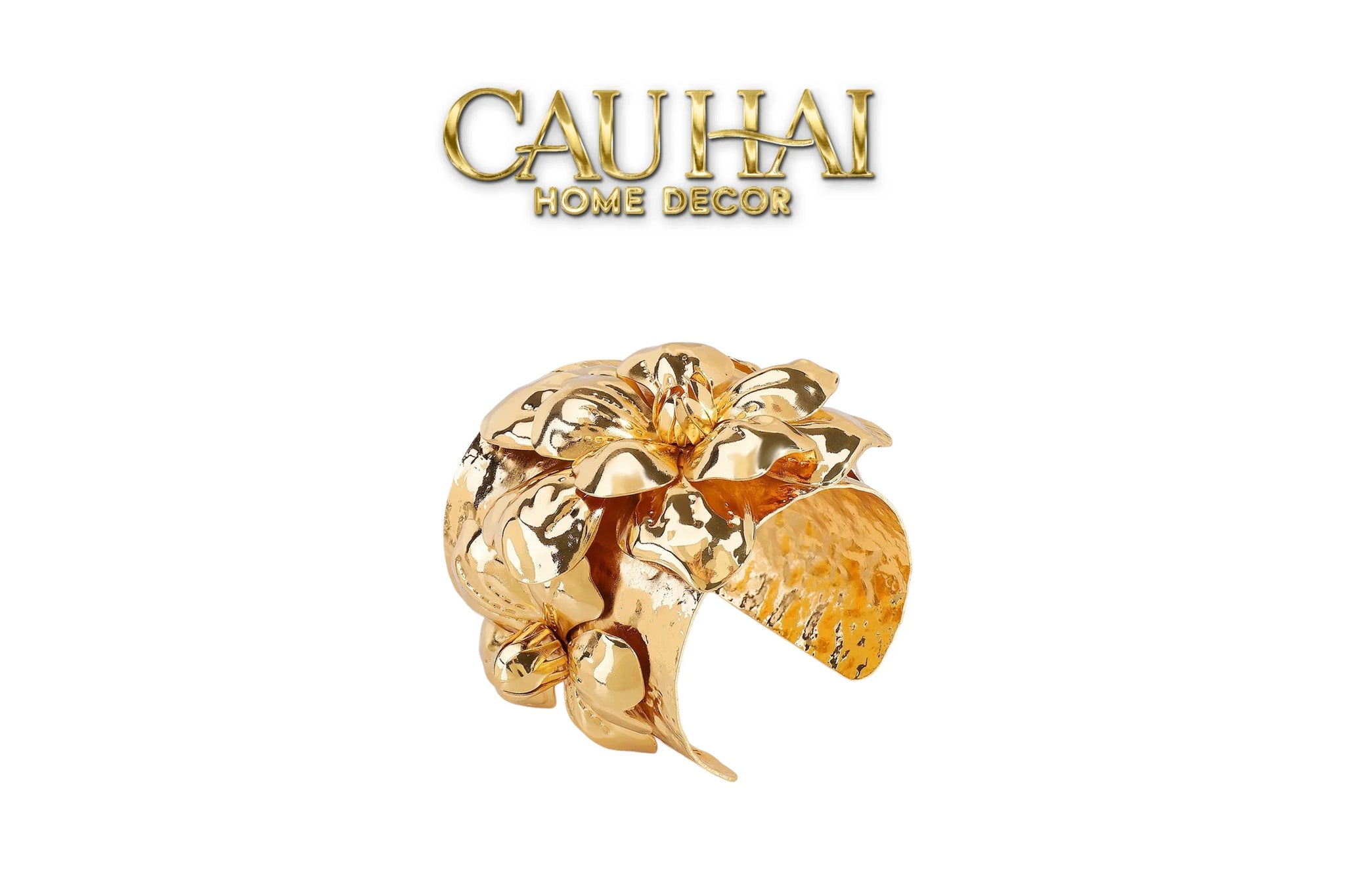 Vòng Khăn Ăn - Napkin Ring Grande Fleur D'Or-VÒNG KHĂN ĂN-CẬU HAI HOME DECOR