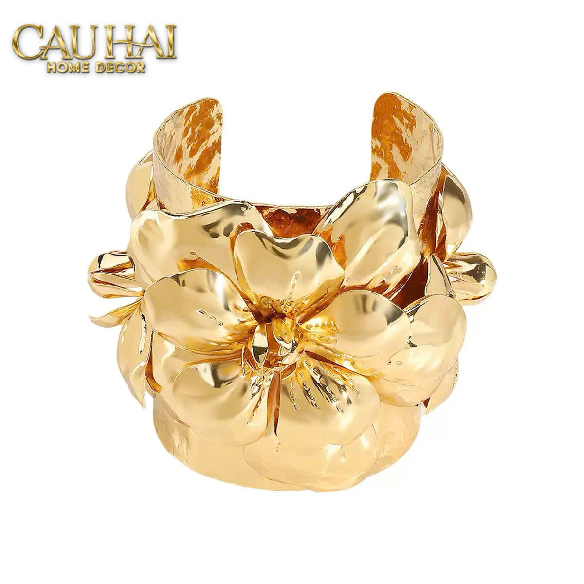 Vòng Khăn Ăn - Napkin Ring Grande Fleur D'Or-VÒNG KHĂN ĂN-Đối tác tại Trung Quốc theo từng đơn đặt hàng-CẬU HAI HOME DECOR
