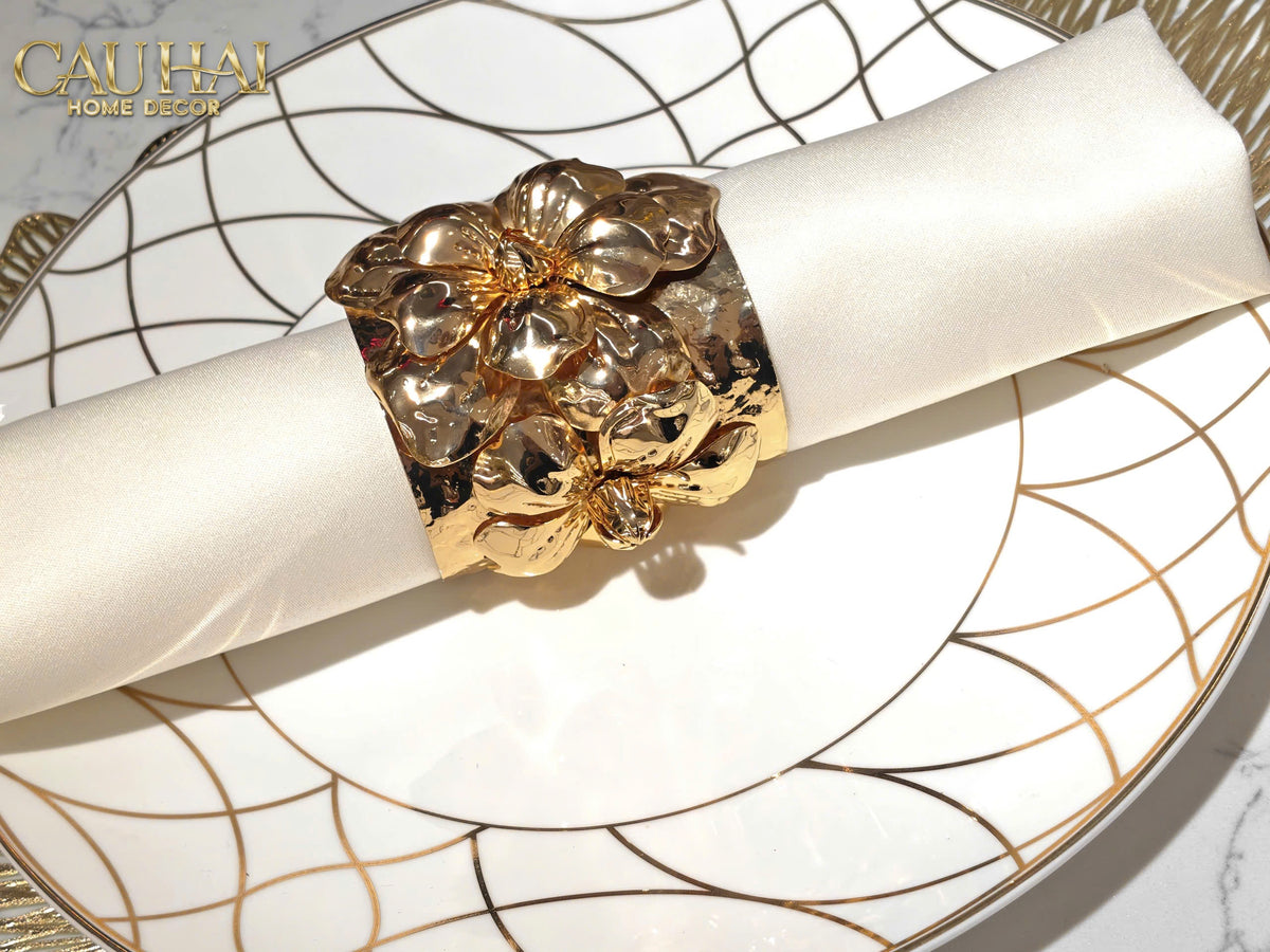 Vòng Khăn Ăn - Napkin Ring Grande Fleur D'Or-VÒNG KHĂN ĂN-Đối tác tại Trung Quốc theo từng đơn đặt hàng-CẬU HAI HOME DECOR