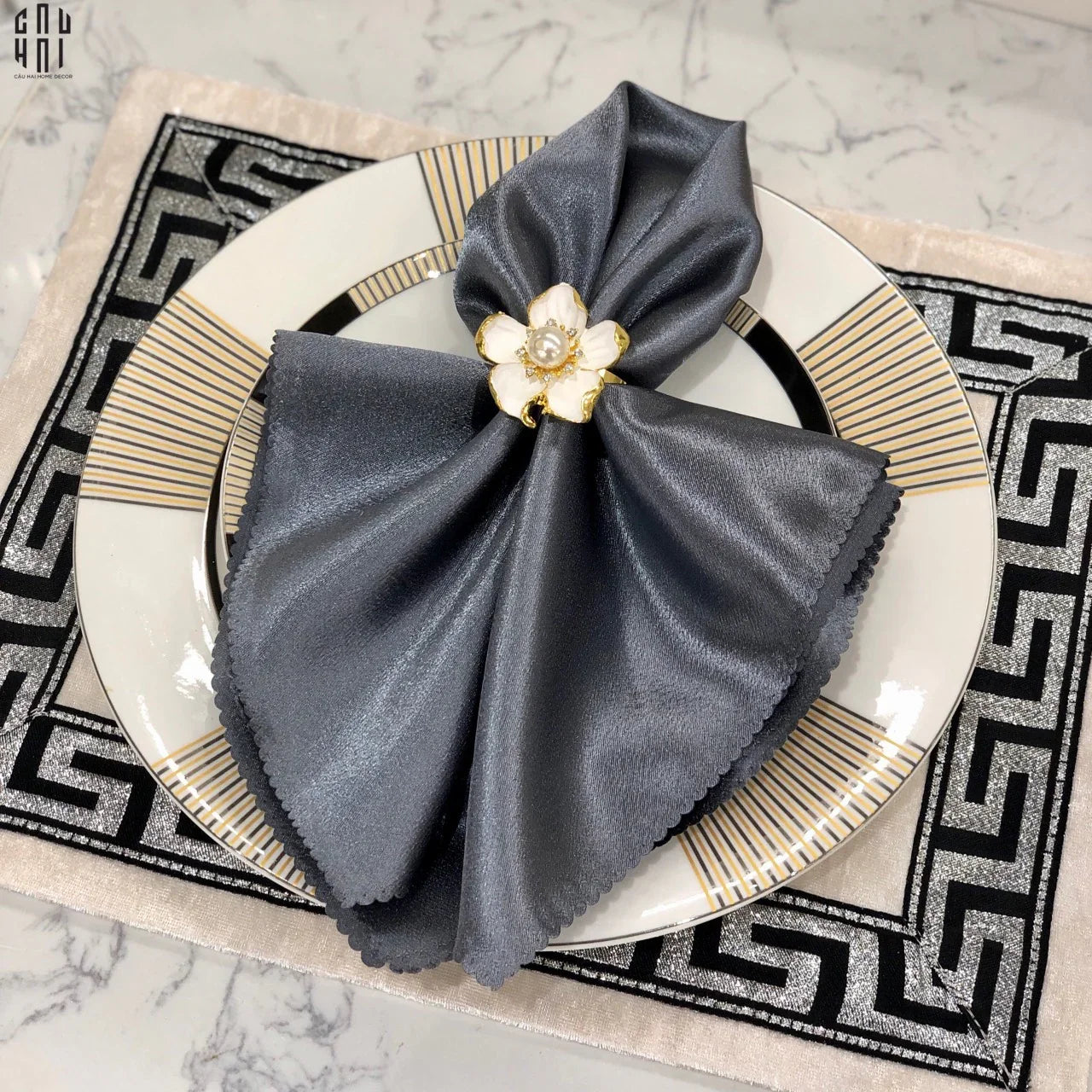 Vòng Khăn Ăn - Napkin Ring Peony Premium-VÒNG KHĂN ĂN-CẬU HAI HOME DECOR