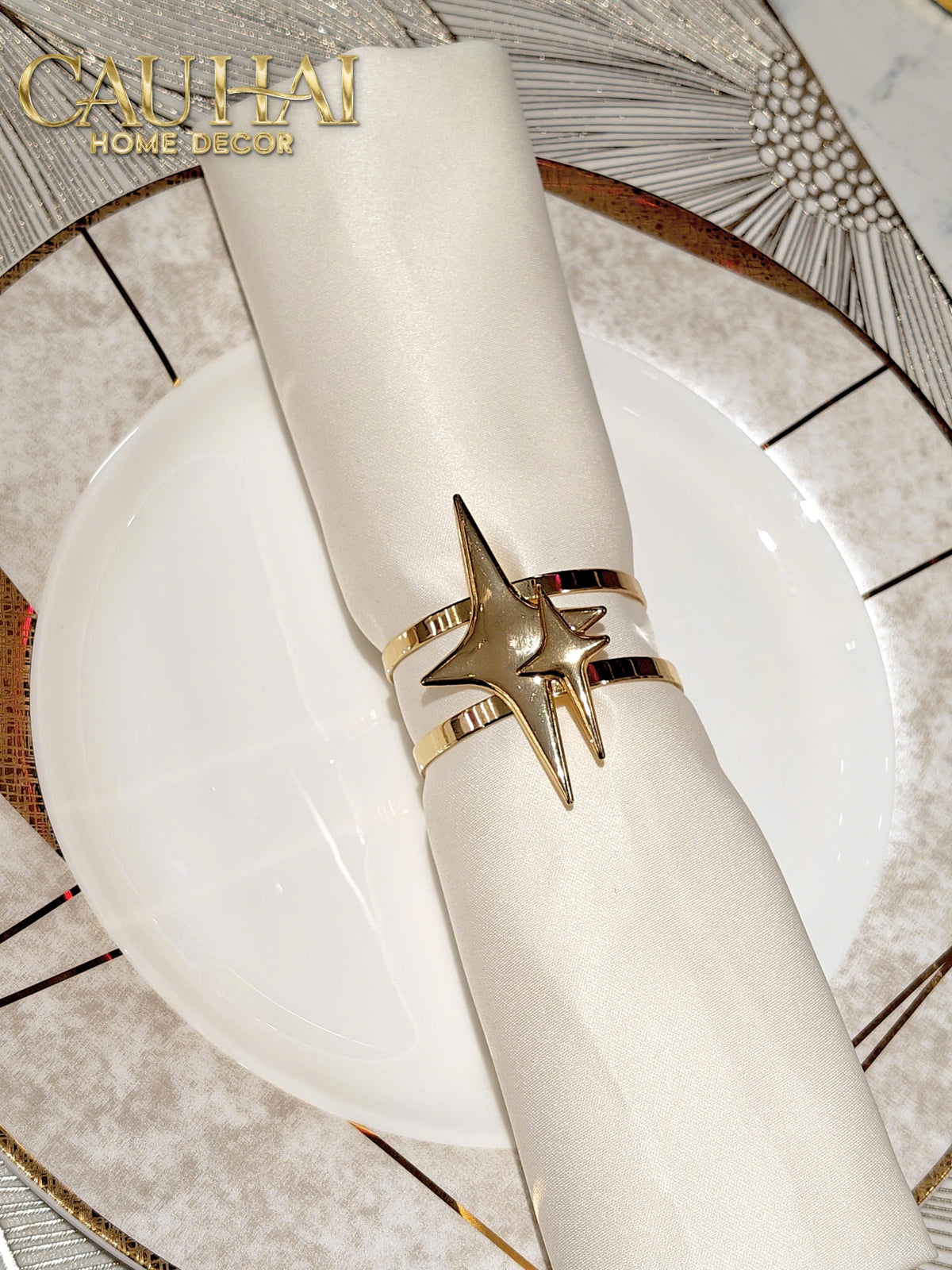 Vòng Khăn Ăn - Napkin Ring Star-VÒNG KHĂN ĂN-Đối tác tại Trung Quốc theo từng đơn đặt hàng-CẬU HAI HOME DECOR