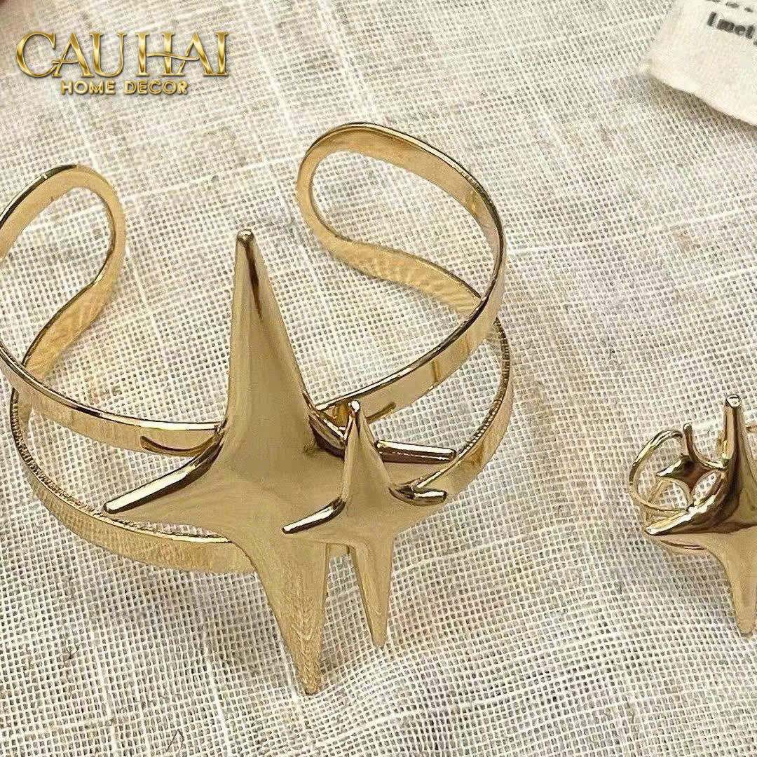 Vòng Khăn Ăn - Napkin Ring Star-VÒNG KHĂN ĂN-Đối tác tại Trung Quốc theo từng đơn đặt hàng-CẬU HAI HOME DECOR