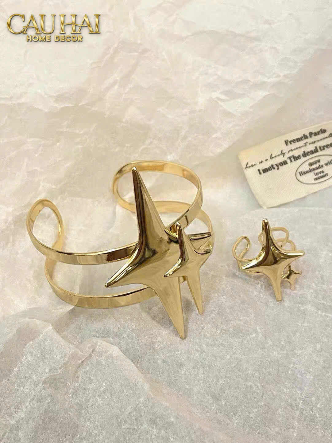 Vòng Khăn Ăn - Napkin Ring Star-VÒNG KHĂN ĂN-Đối tác tại Trung Quốc theo từng đơn đặt hàng-CẬU HAI HOME DECOR