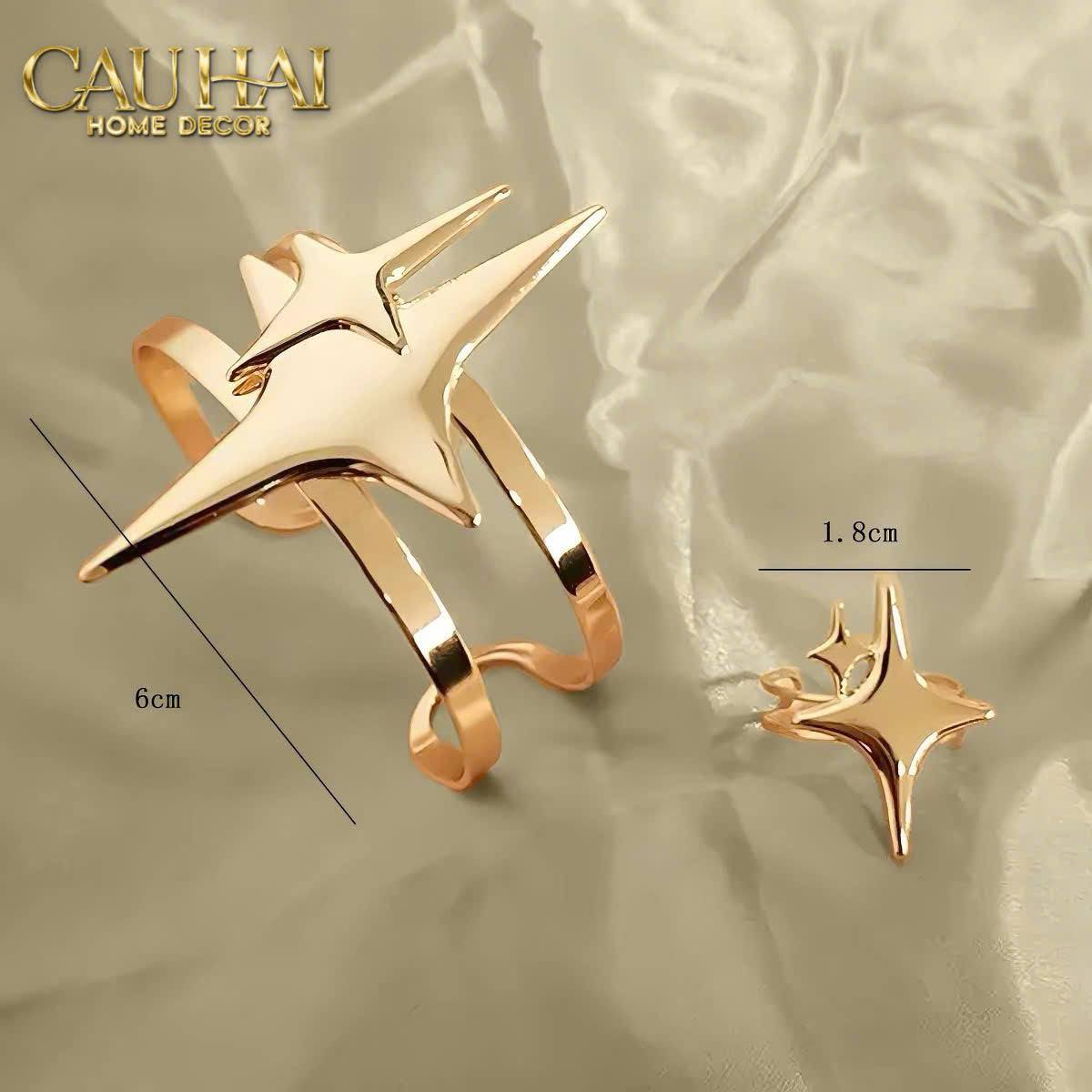 Vòng Khăn Ăn - Napkin Ring Star-VÒNG KHĂN ĂN-Đối tác tại Trung Quốc theo từng đơn đặt hàng-CẬU HAI HOME DECOR