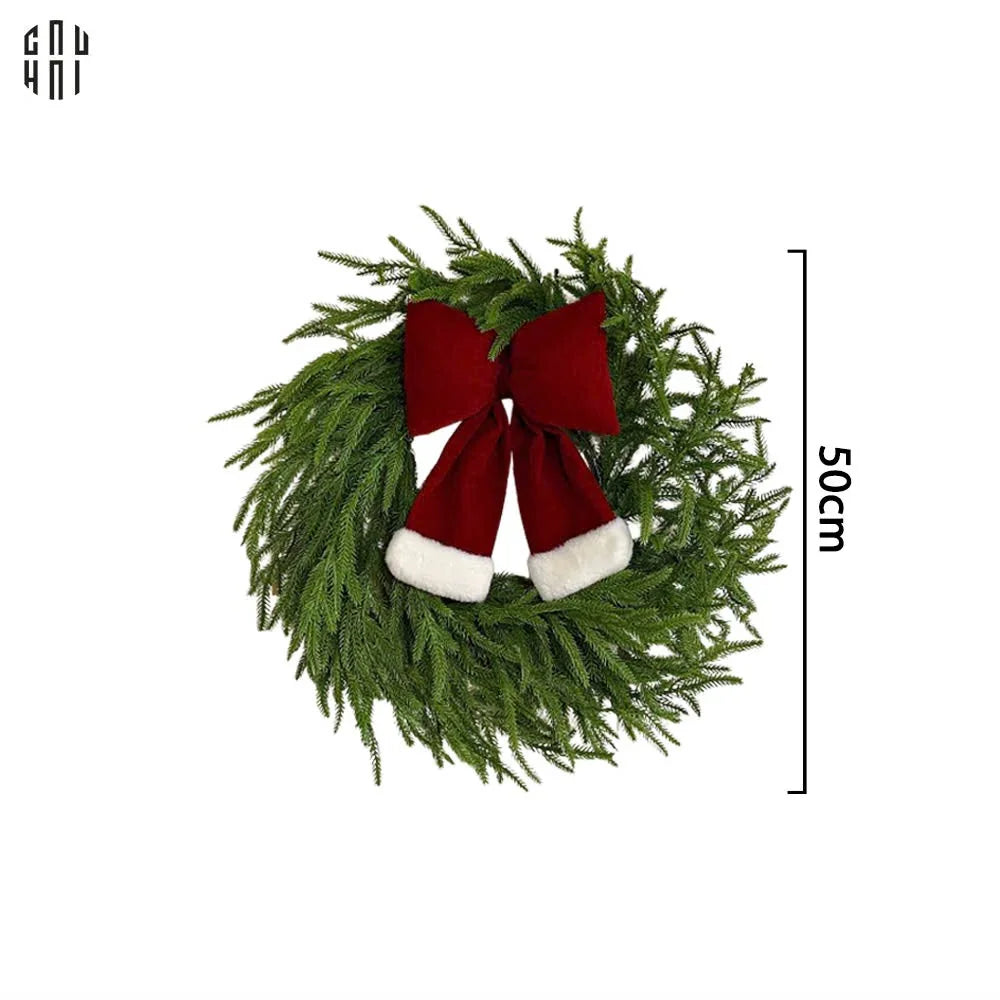Vòng Treo Giáng Sinh Green Pine Branch 50Cm-CẬU HAI HOME DECOR