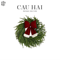 Vòng Treo Giáng Sinh Green Pine Branch 50Cm-Hoa Lụa-CẬU HAI HOME DECOR
