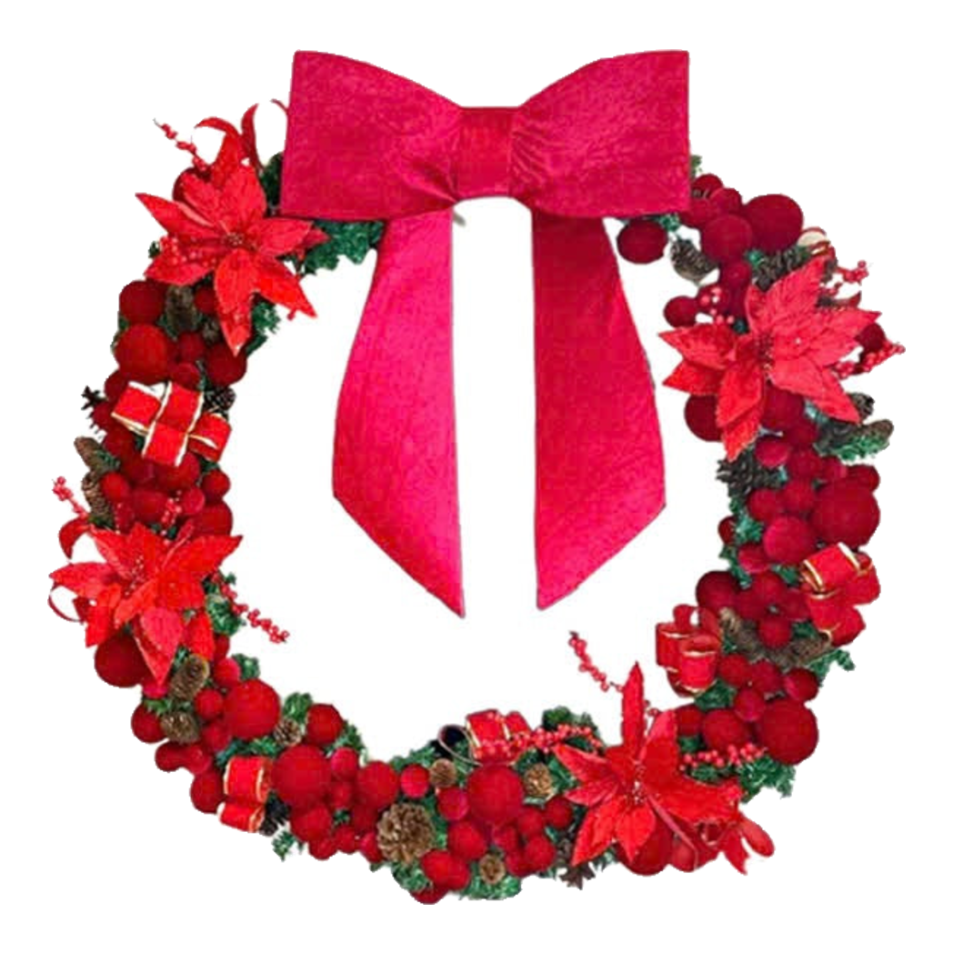 Vòng Treo Giáng Sinh Super Red Bow Tie 110Cm