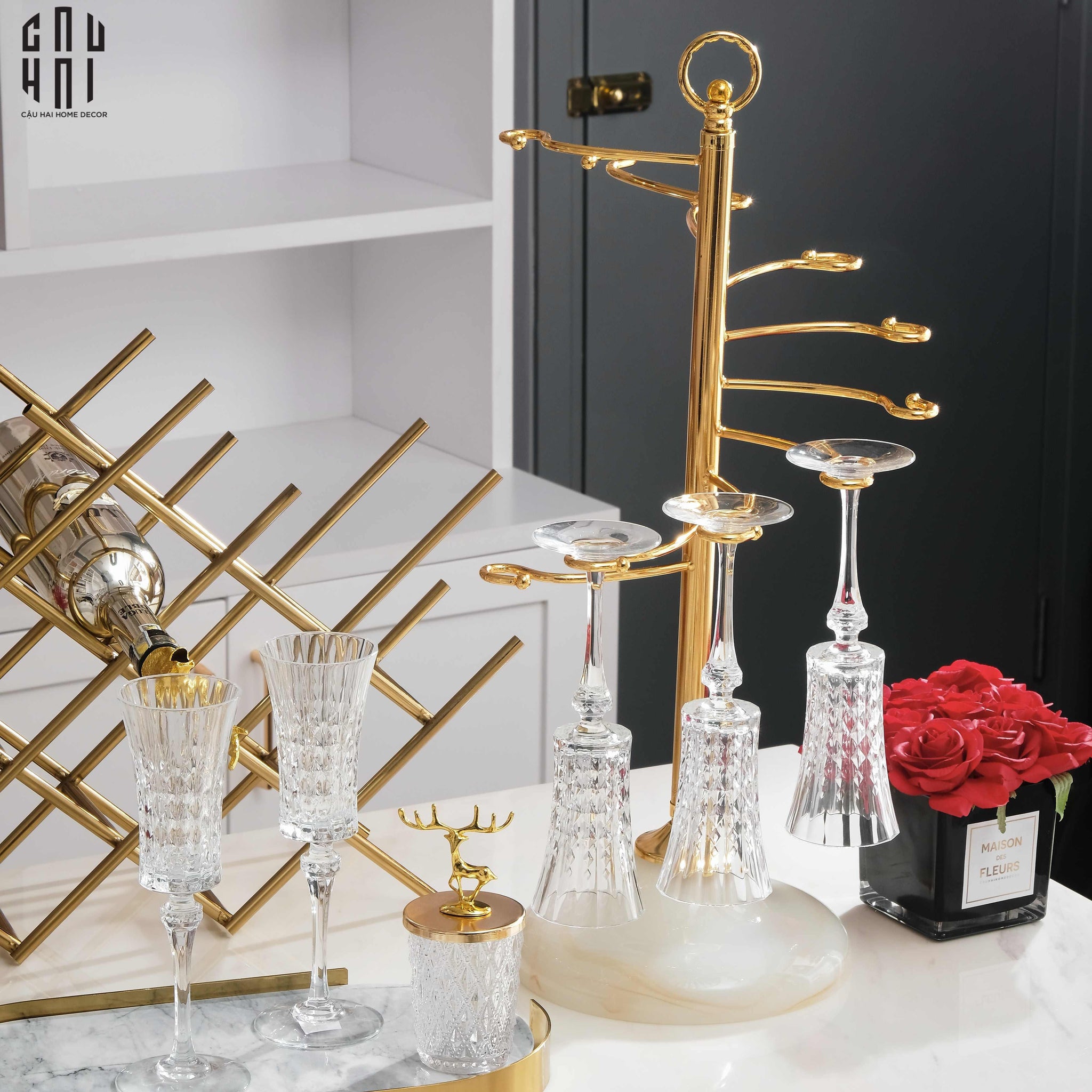 Winston Wine Rack-BÌNH RƯỢU-CẬU HAI HOME DECOR