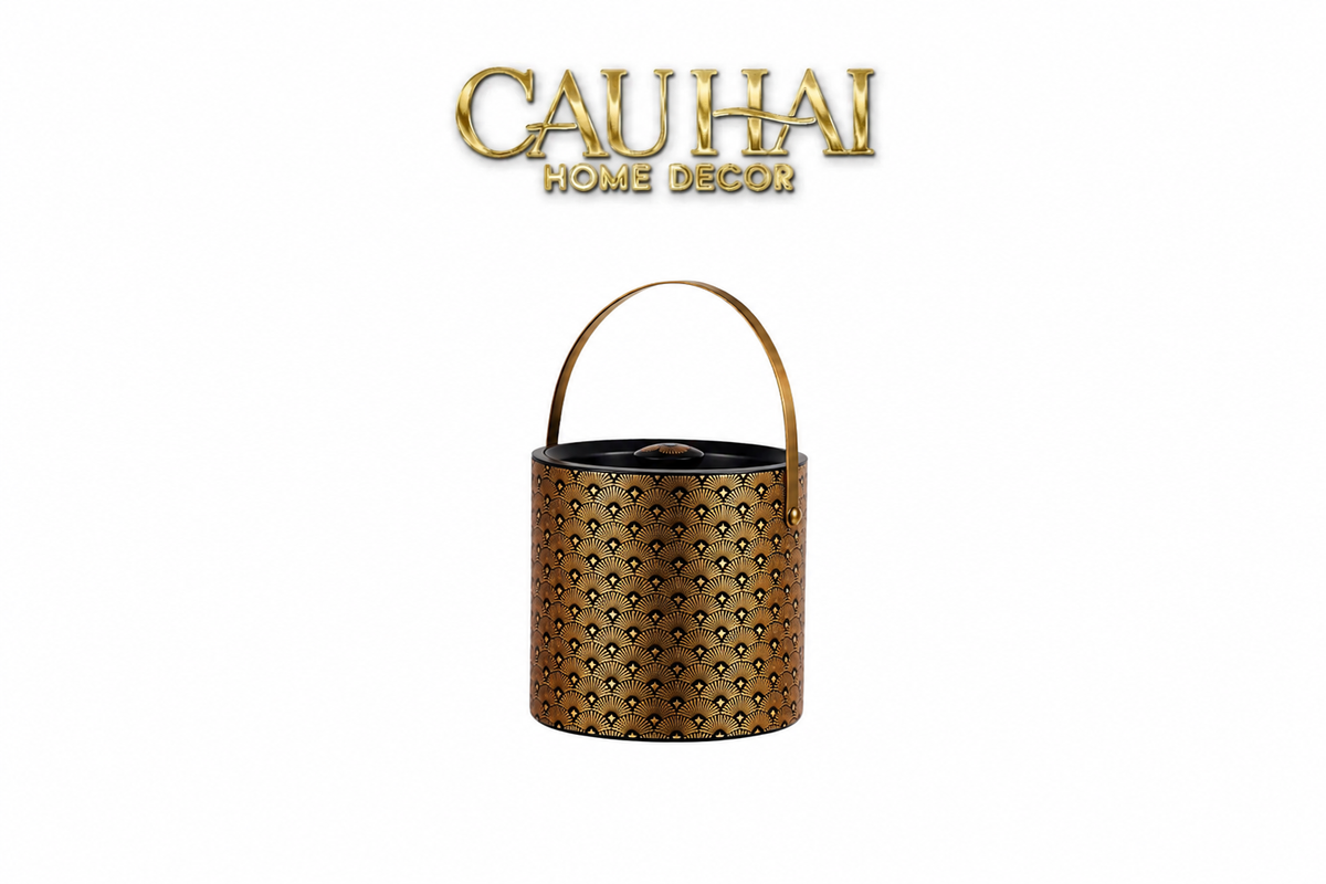 Xô Đá 2 Lớp Cách Nhiệt Art Deco Gatsby – Champagne Cooler 3L-XÔ ĐÁ-CẬU HAI HOME DECOR-CẬU HAI HOME DECOR
