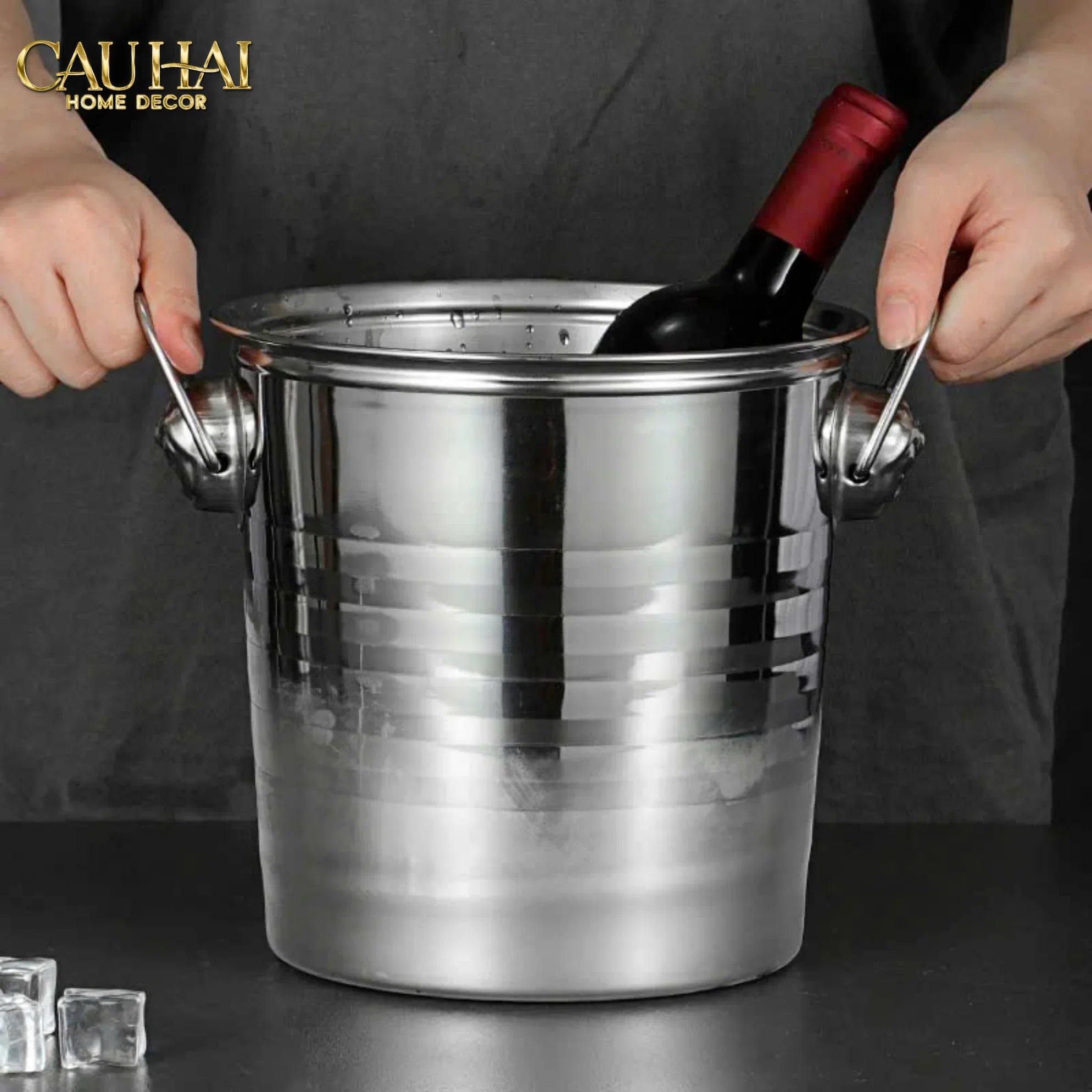 Xô Đá Royal Beast Silver Ice Bucket-CẬU HAI HOME DECOR