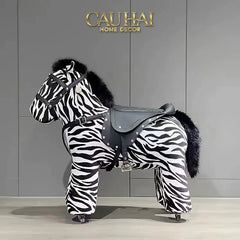 Zèbre Enfant Atélier Couture – Ngựa Vằn Đồ Chơi Nhồi Bông Bọc Nhung Cao Cấp 70x30x70-ĐỒ CHƠI & THÚ BÔNG-CẬU HAI HOME DECOR