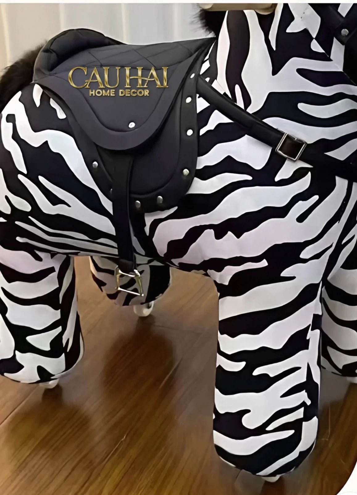 Zèbre Enfant Atélier Couture – Ngựa Vằn Đồ Chơi Nhồi Bông Bọc Nhung Cao Cấp 70x30x70-ĐỒ CHƠI & THÚ BÔNG-CẬU HAI HOME DECOR